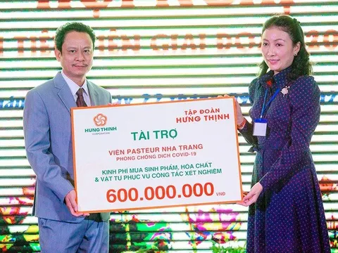 Tập đoàn Hưng Thịnh hỗ trợ kinh phí mua sinh phẩm, hóa chất và vật tư phục vụ công tác xét nghiệm Covid-19 cho Viện Pasteur Nha Trang